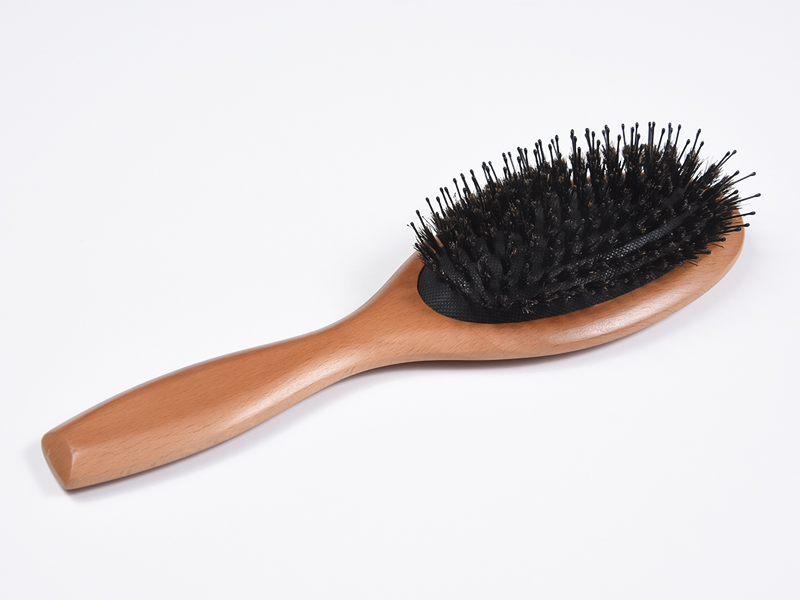 Scuab Gruaige Paddle Bambú Adhmaid Measctha