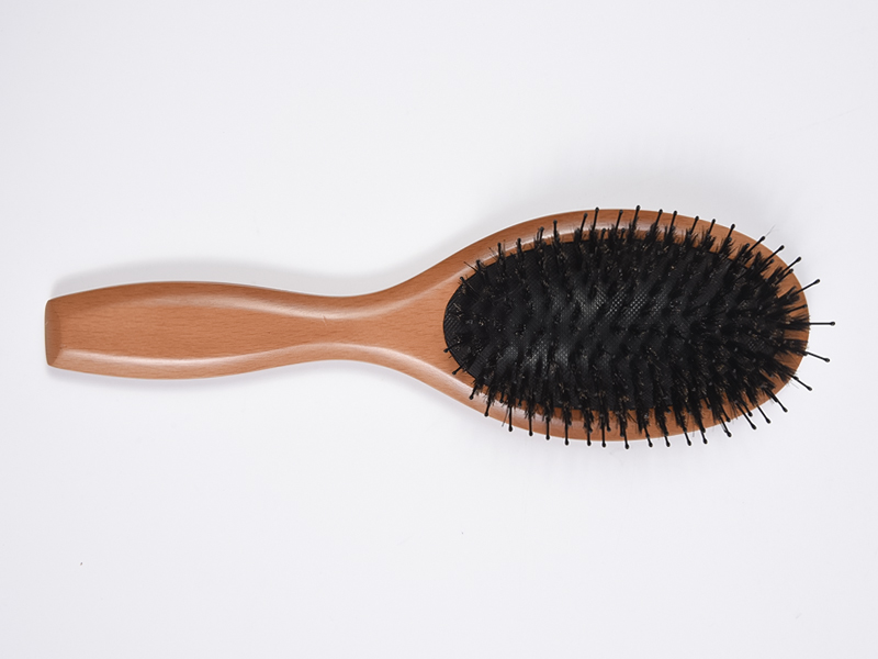 Scuab Gruaige Paddle Bambú Adhmaid Measctha