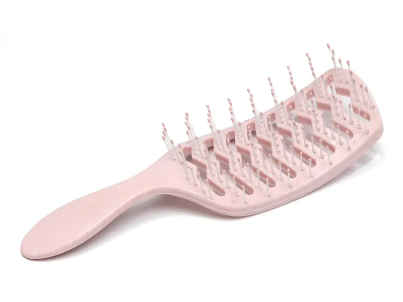 Abs Plaisteacha Pink Inaistrithe Scuab Gruaige Detangling Uiscedhíonach Éicea-chairdiúil