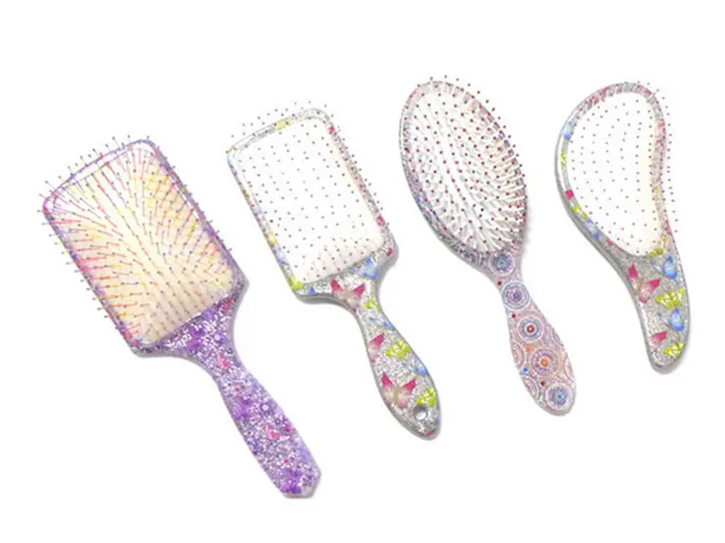 Scuab Gruaige Mini Bog-Teagmhála Plaisteacha Detangling